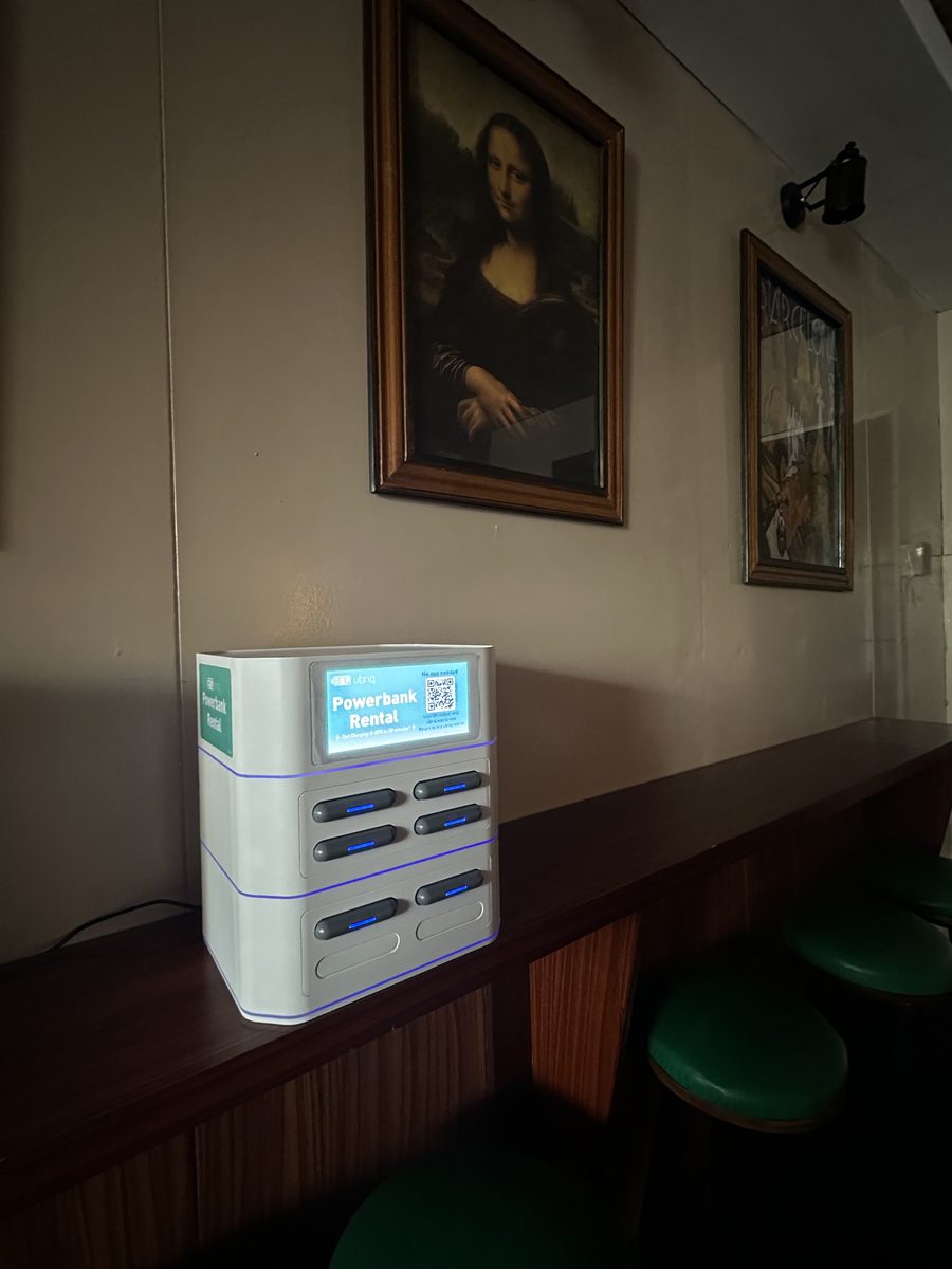 Ubriq station at a partner restaurant